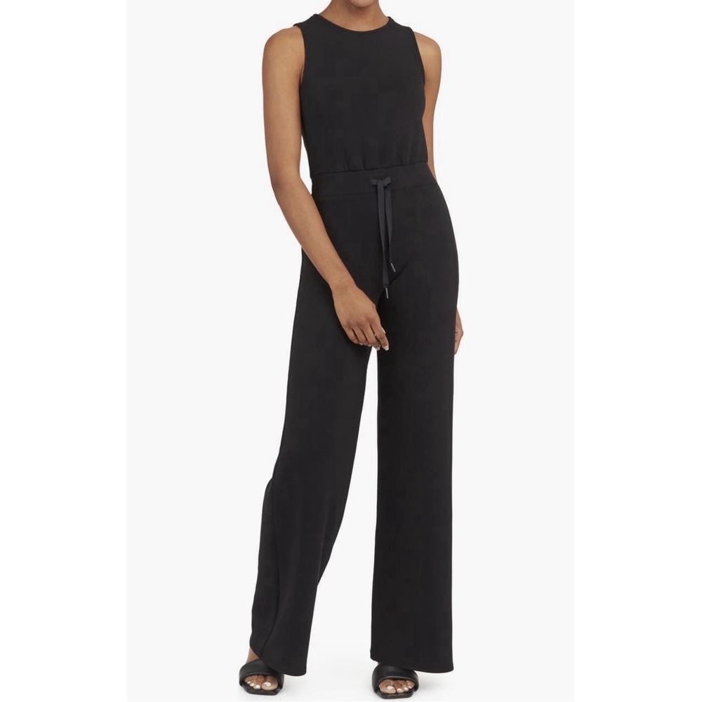 SPANX AirEssentials Sleeveless Jumpsuit Very Black Size Medium 50282R Airluxe - Picture 2 of 9